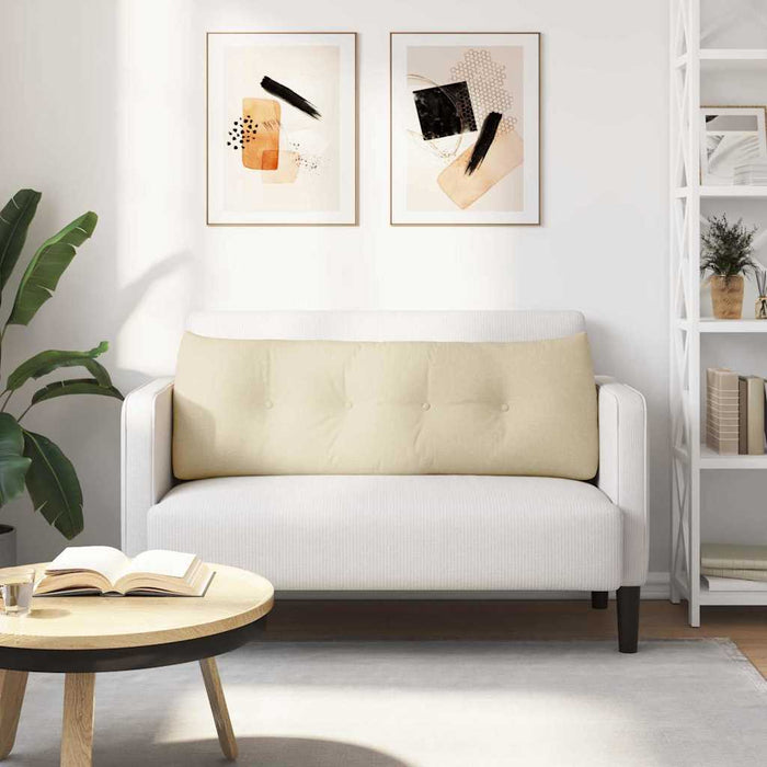 Cuscino per Schiena Crema 140 x 24 x 50 cm Tessuto 42014506