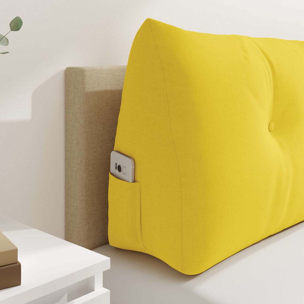 Cuscino per Schiena Giallo Chiaro 140 x 24 x 50 cm Tessuto 42014508
