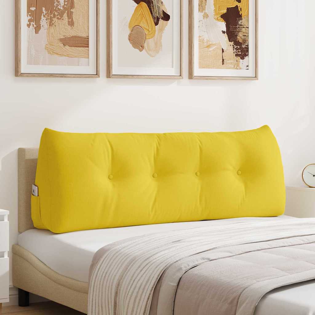 Cuscino per Schiena Giallo Chiaro 140 x 24 x 50 cm Tessuto 42014508