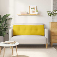 Cuscino per Schiena Giallo Chiaro 140 x 24 x 50 cm Tessuto 42014508