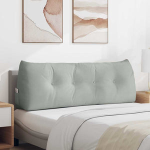Cuscino per Schiena Grigio chiaro 140 x 24 x 50 cm Velluto 42014516