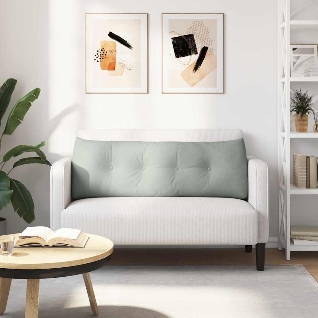 Cuscino per Schiena Grigio chiaro 140 x 24 x 50 cm Velluto 42014516