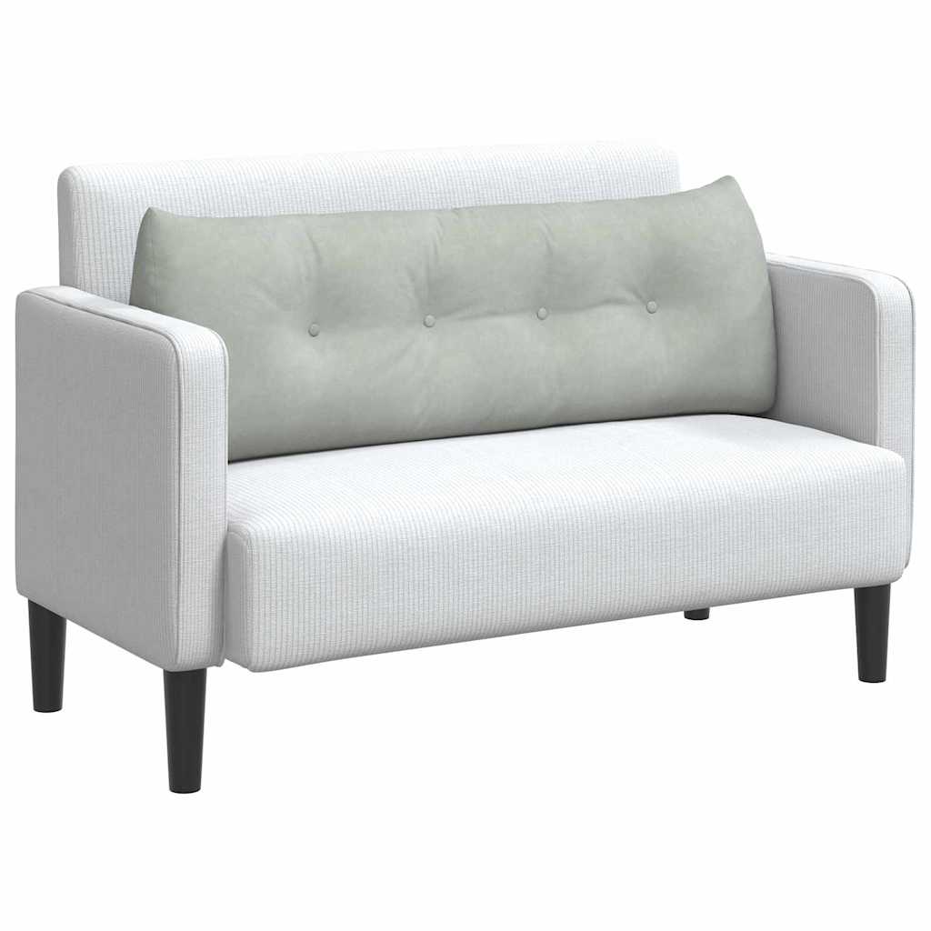 Cuscino per Schiena Grigio chiaro 140 x 24 x 50 cm Velluto 42014516