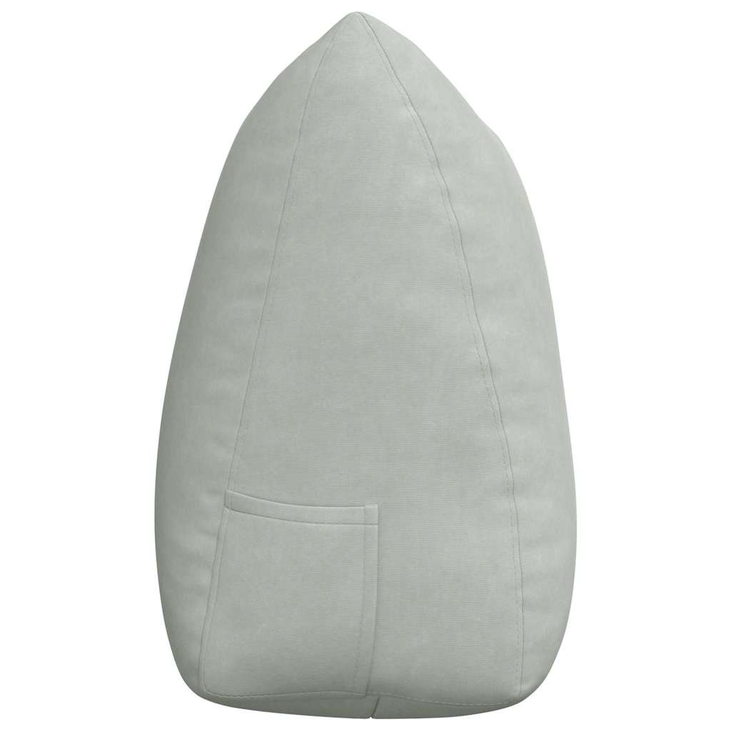 Cuscino per Schiena Grigio chiaro 140 x 24 x 50 cm Velluto 42014516