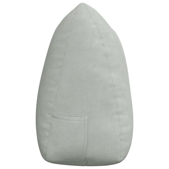 Cuscino per Schiena Grigio chiaro 140 x 24 x 50 cm Velluto 42014516