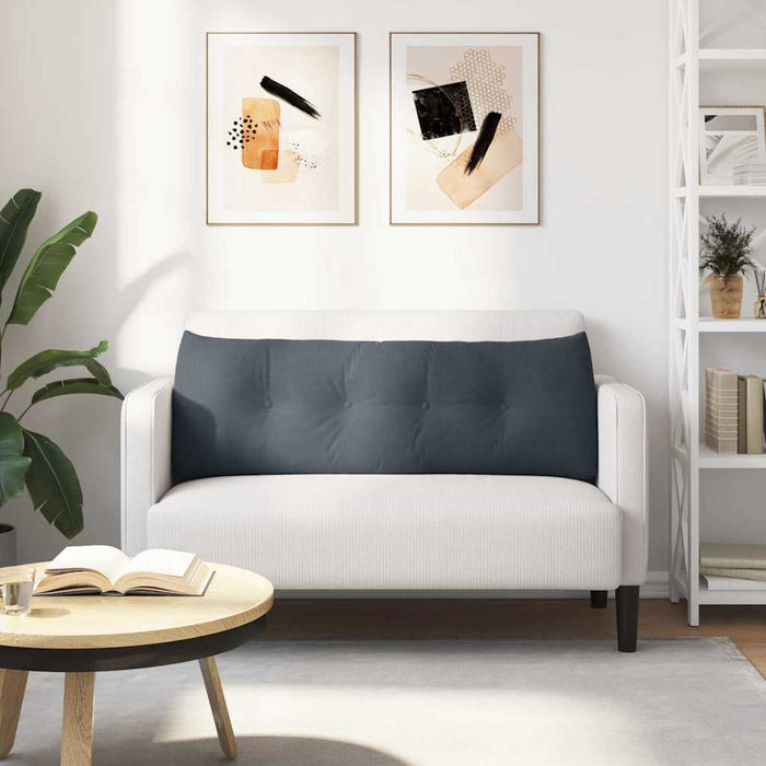 Cuscino per Schiena Grigio scuro 140 x 24 x 50 cm Velluto 42014517