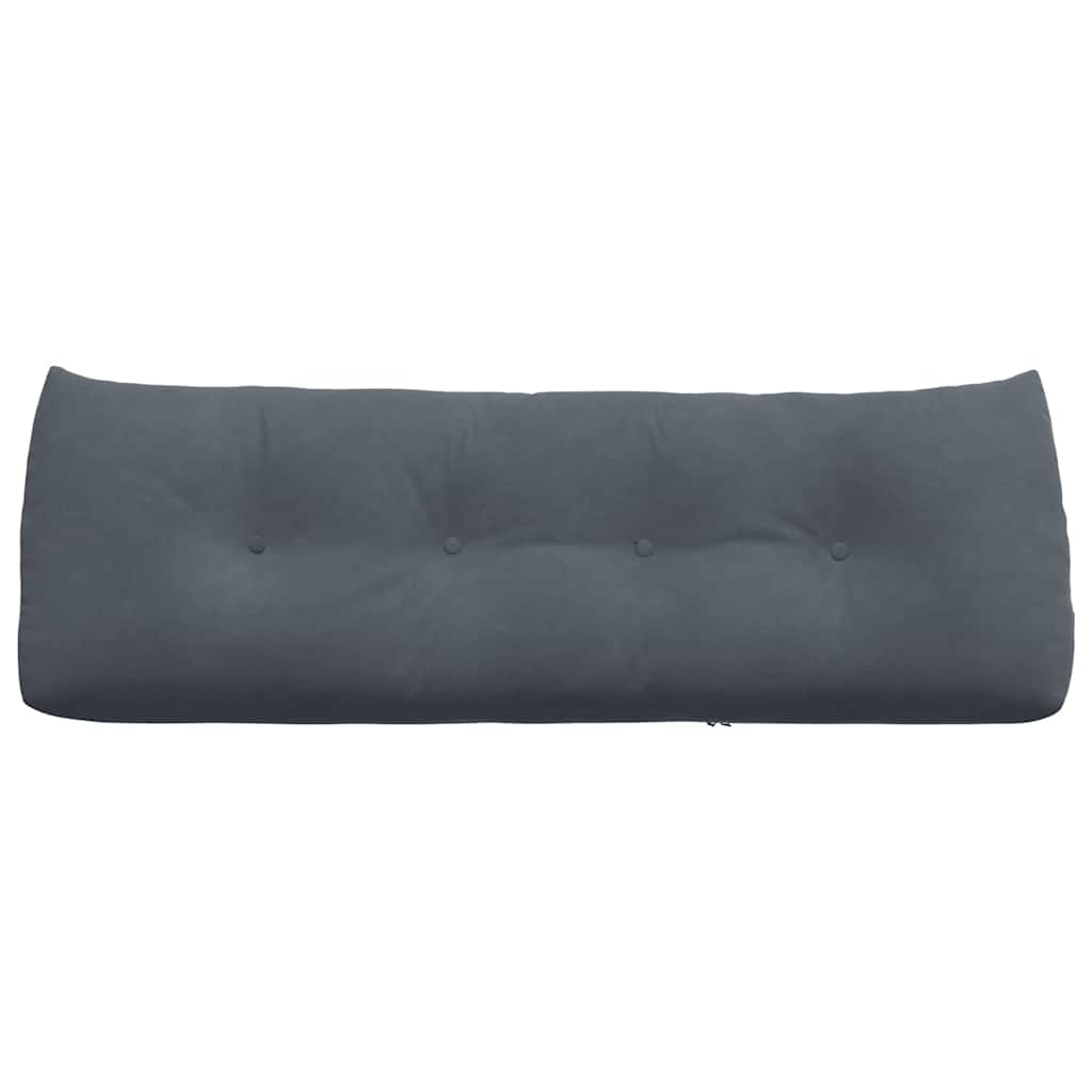 Cuscino per Schiena Grigio scuro 140 x 24 x 50 cm Velluto 42014517