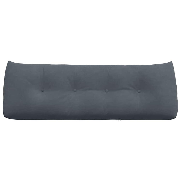 Cuscino per Schiena Grigio scuro 140 x 24 x 50 cm Velluto 42014517