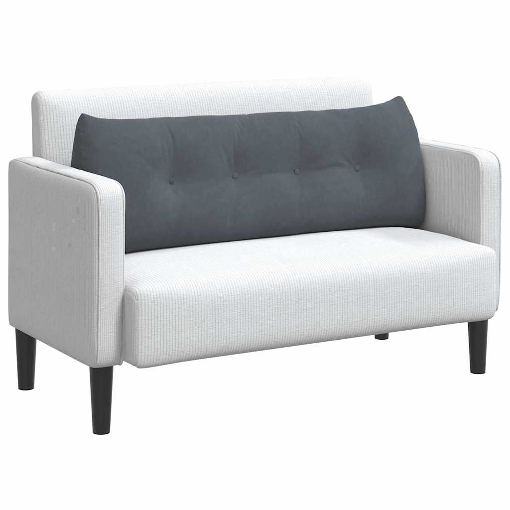 Cuscino per Schiena Grigio scuro 140 x 24 x 50 cm Velluto 42014517