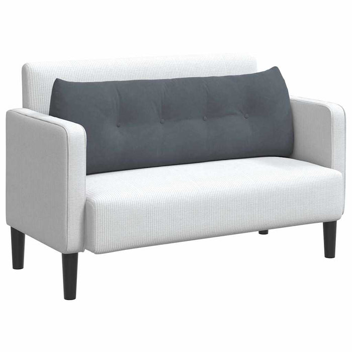 Cuscino per Schiena Grigio scuro 140 x 24 x 50 cm Velluto 42014517