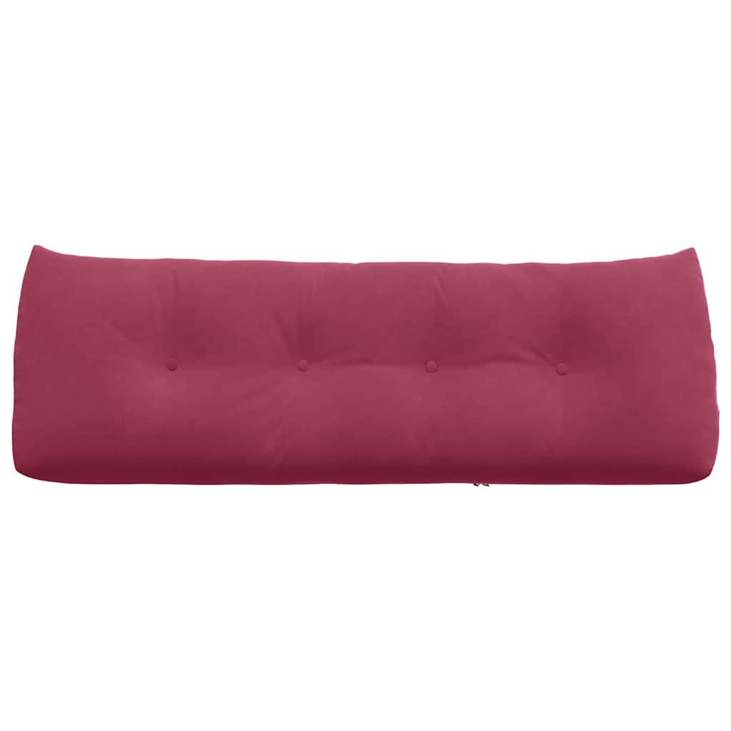 Cuscino per Schiena Rosso Vino 140 x 24 x 50 cm Velluto 42014521