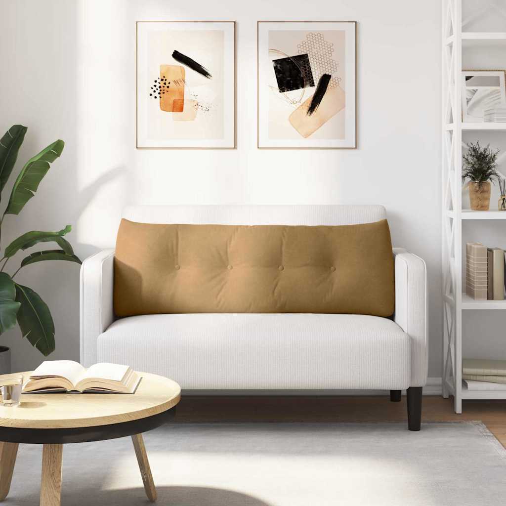 Cuscino per Schiena Marrone 140 x 24 x 50 cm Velluto 42014524