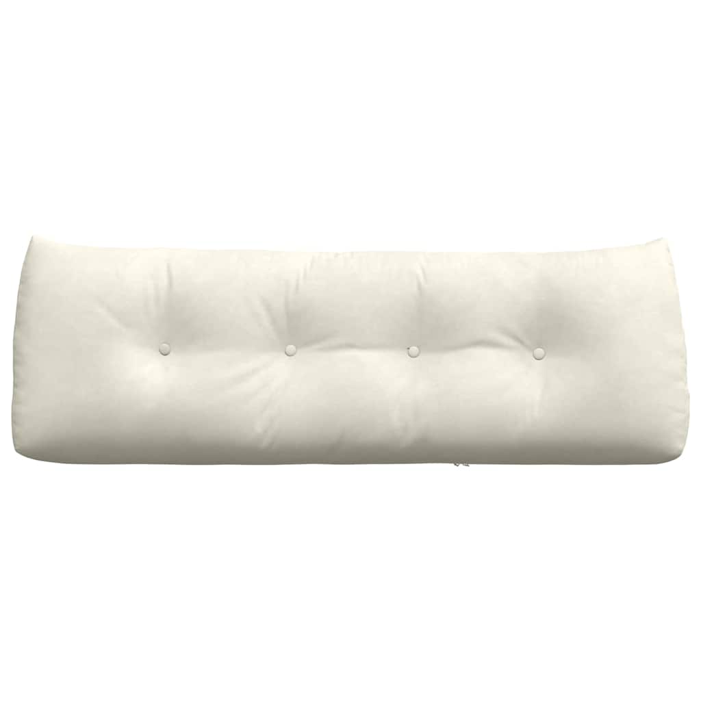 Cuscino per Schiena Crema 140 x 24 x 50 cm Velluto 42014525