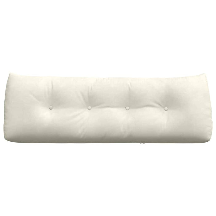 Cuscino per Schiena Crema 140 x 24 x 50 cm Velluto 42014525