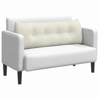 Cuscino per Schiena Crema 140 x 24 x 50 cm Velluto 42014525