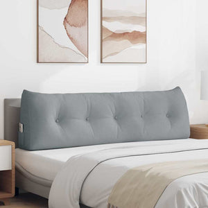 Cuscino per Schiena Grigio chiaro 160 x 24 x 50 cm Tessuto 42014528