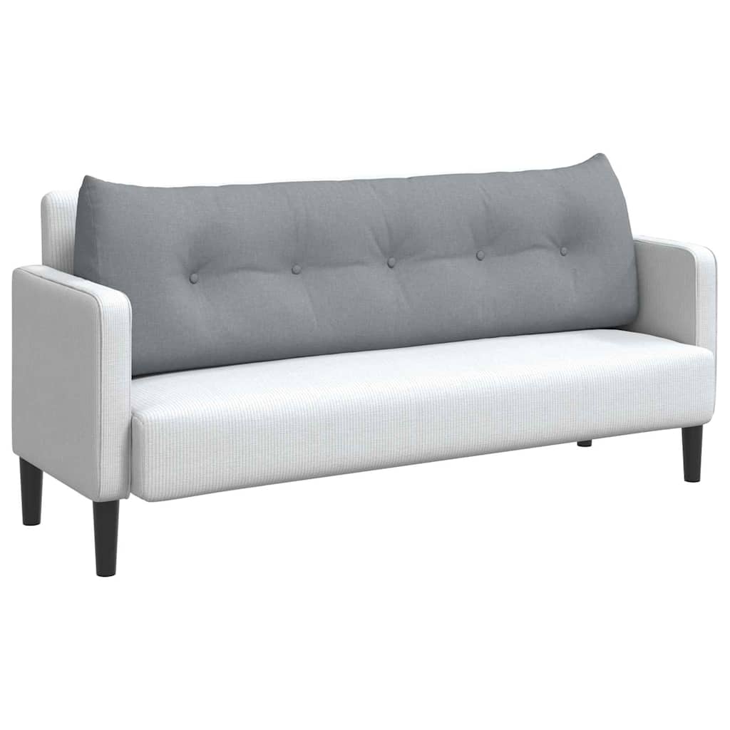 Cuscino per Schiena Grigio chiaro 160 x 24 x 50 cm Tessuto 42014528