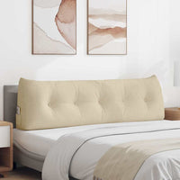 Cuscino per Schiena Crema 160 x 24 x 50 cm Tessuto 42014535
