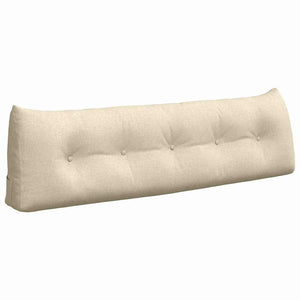 Cuscino per Schiena Crema 160 x 24 x 50 cm Tessuto 42014535