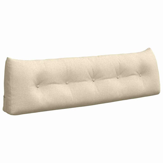Cuscino per Schiena Crema 160 x 24 x 50 cm Tessuto 42014535