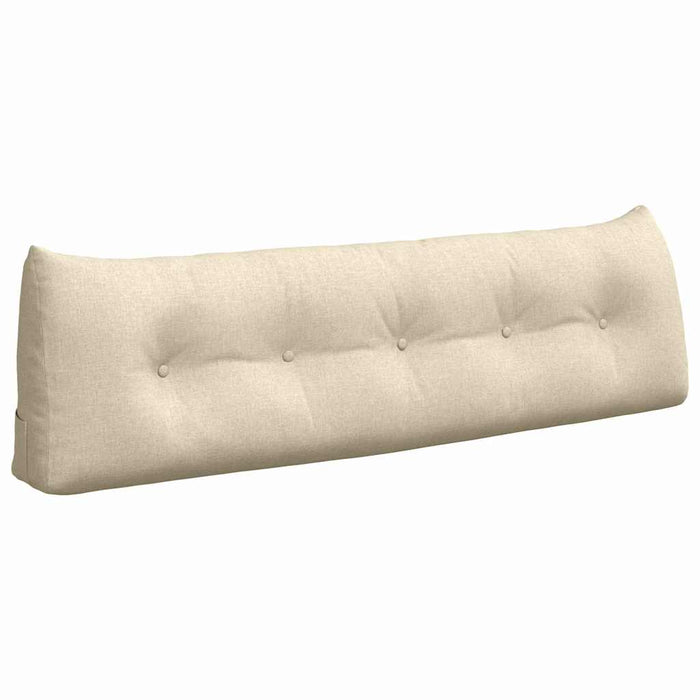 Cuscino per Schiena Crema 160 x 24 x 50 cm Tessuto 42014535