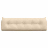 Cuscino per Schiena Crema 160 x 24 x 50 cm Tessuto 42014535