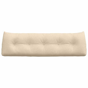 Cuscino per Schiena Crema 160 x 24 x 50 cm Tessuto 42014535