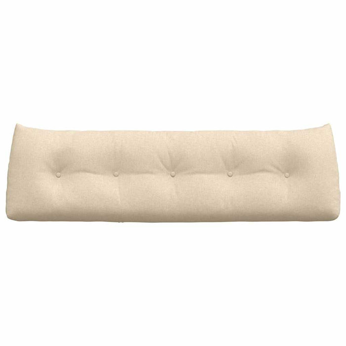 Cuscino per Schiena Crema 160 x 24 x 50 cm Tessuto 42014535
