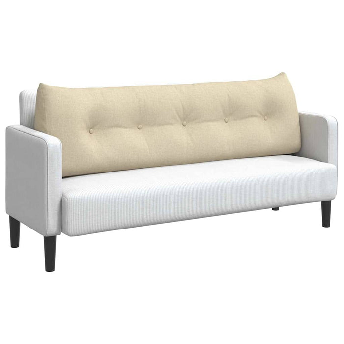 Cuscino per Schiena Crema 160 x 24 x 50 cm Tessuto 42014535