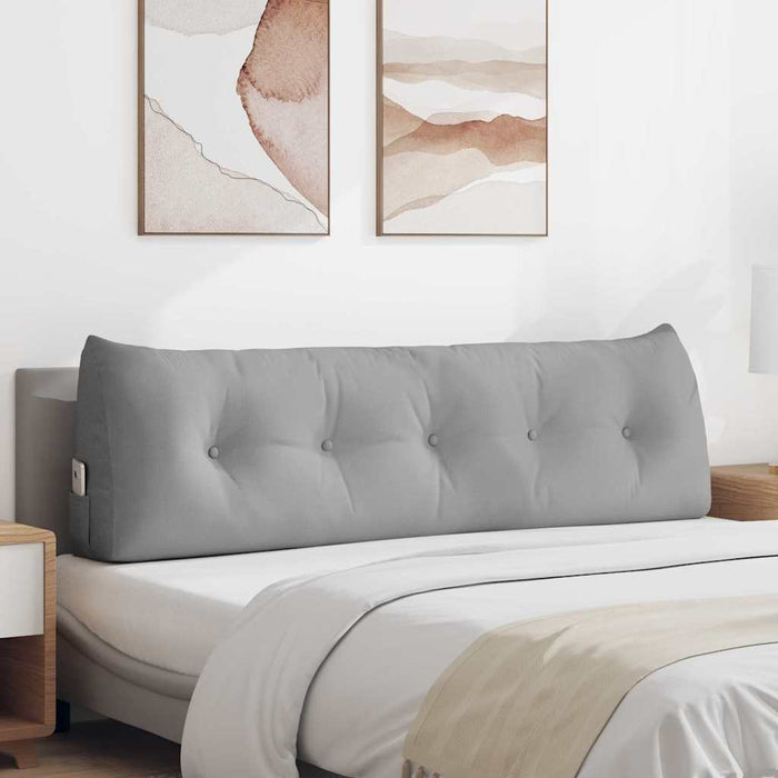 Cuscino per Schiena Grigio Nuvola 160 x 24 x 50 cm Tessuto 42014541