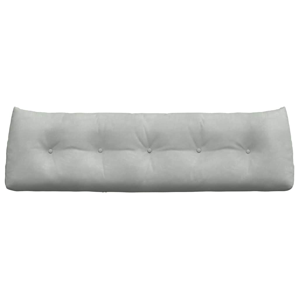Cuscino per Schiena Grigio chiaro 160 x 24 x 50 cm Velluto 42014545