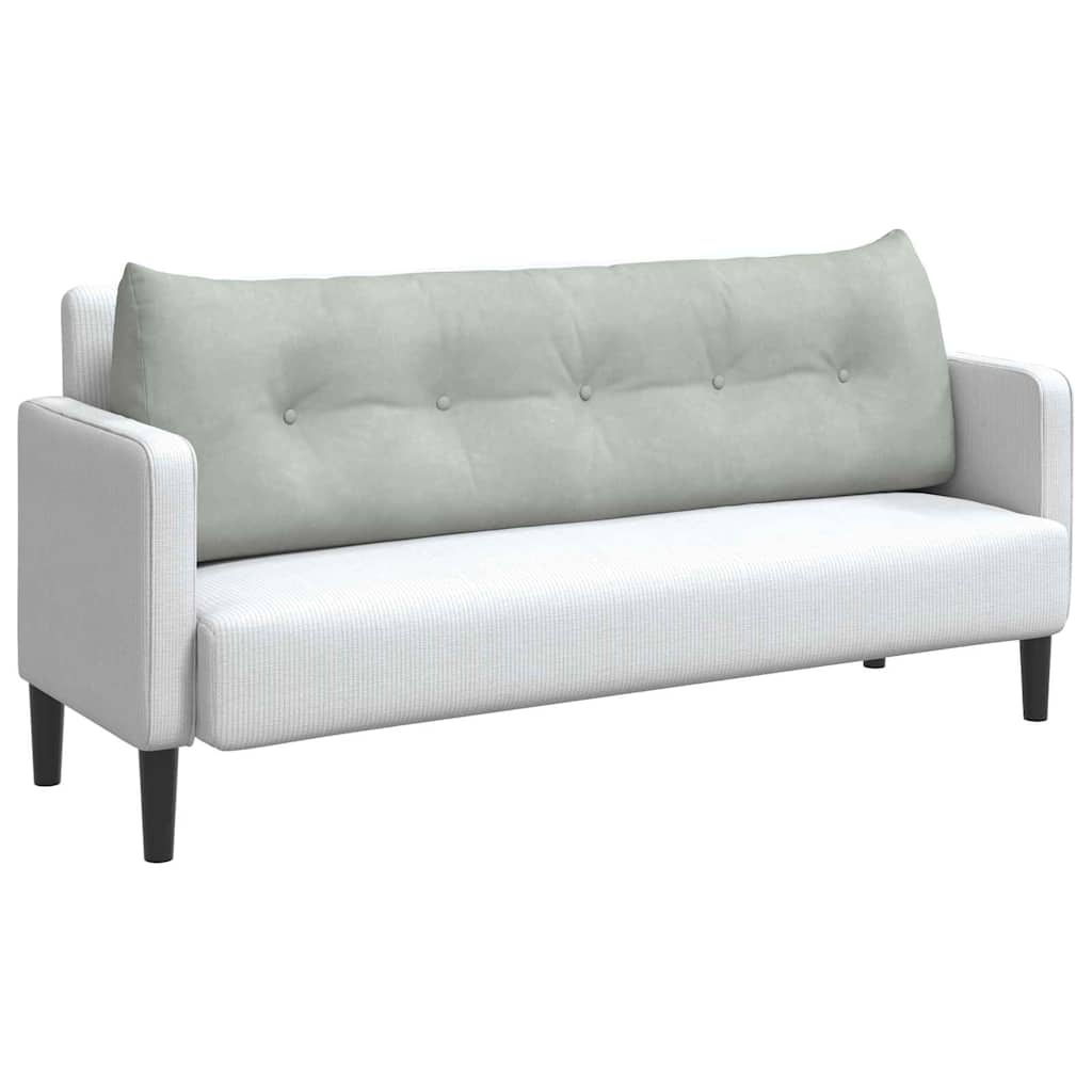 Cuscino per Schiena Grigio chiaro 160 x 24 x 50 cm Velluto 42014545