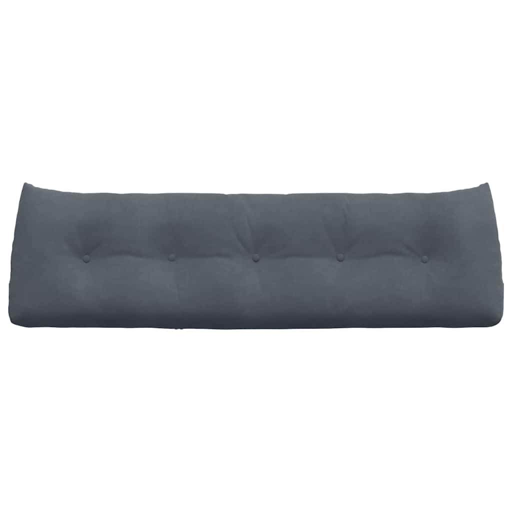 Cuscino per Schiena Grigio scuro 160 x 24 x 50 cm Velluto 42014546