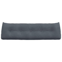 Cuscino per Schiena Grigio scuro 160 x 24 x 50 cm Velluto 42014546