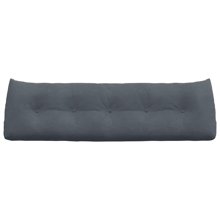 Cuscino per Schiena Grigio scuro 160 x 24 x 50 cm Velluto 42014546