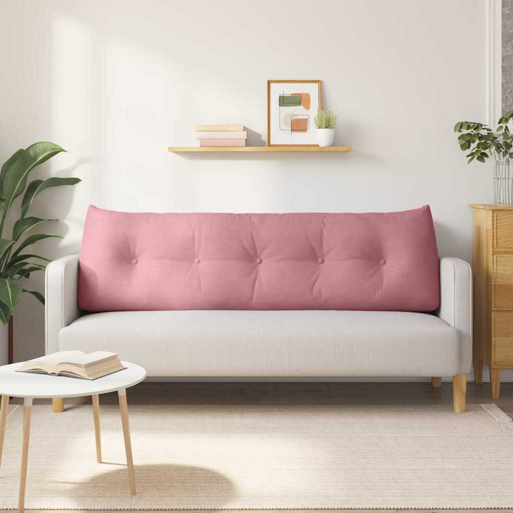 Cuscino per Schiena Rosa 160 x 24 x 50 cm Velluto 42014549