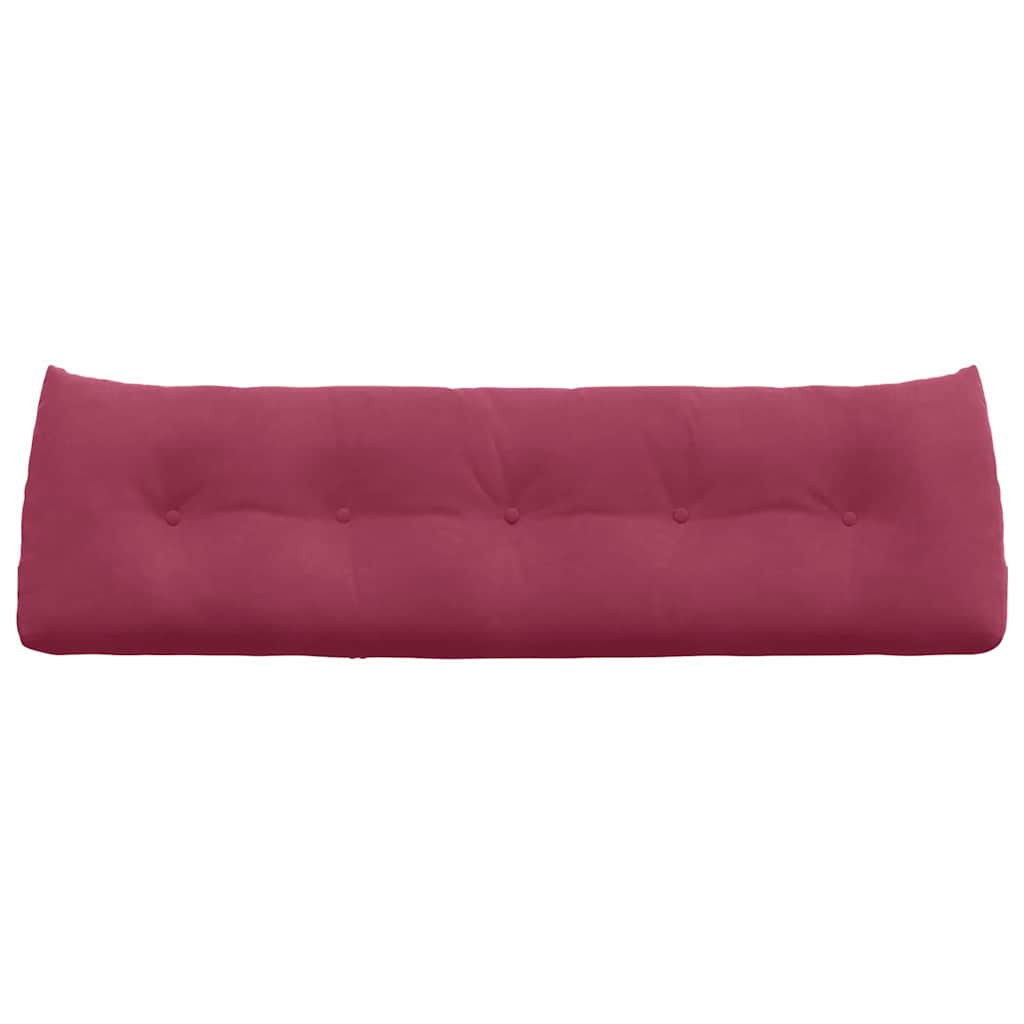 Cuscino per Schiena Rosso Vino 160 x 24 x 50 cm Velluto 42014550