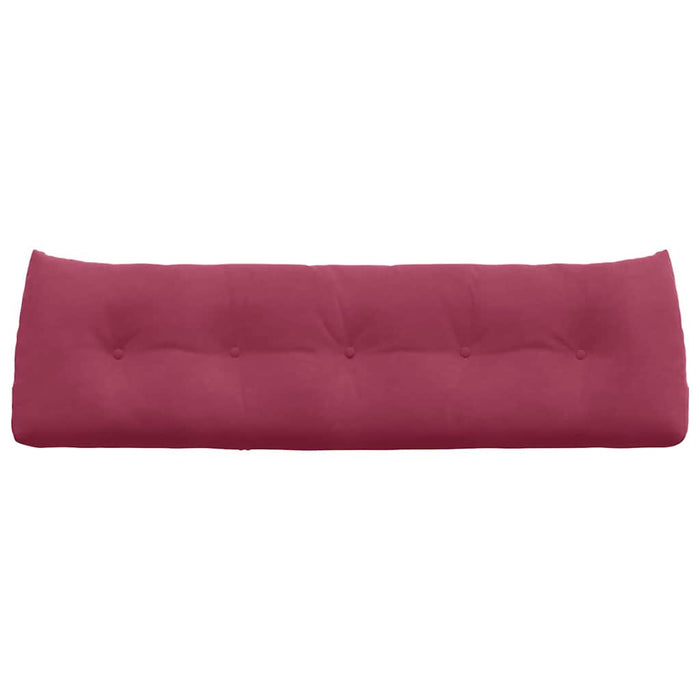Cuscino per Schiena Rosso Vino 160 x 24 x 50 cm Velluto 42014550