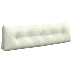 Cuscino per Schiena Crema 160 x 24 x 50 cm Velluto 42014554