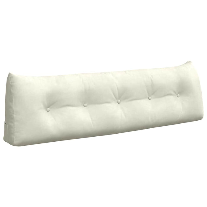Cuscino per Schiena Crema 160 x 24 x 50 cm Velluto 42014554
