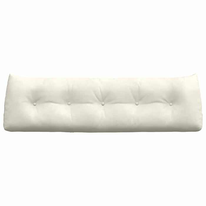 Cuscino per Schiena Crema 160 x 24 x 50 cm Velluto 42014554