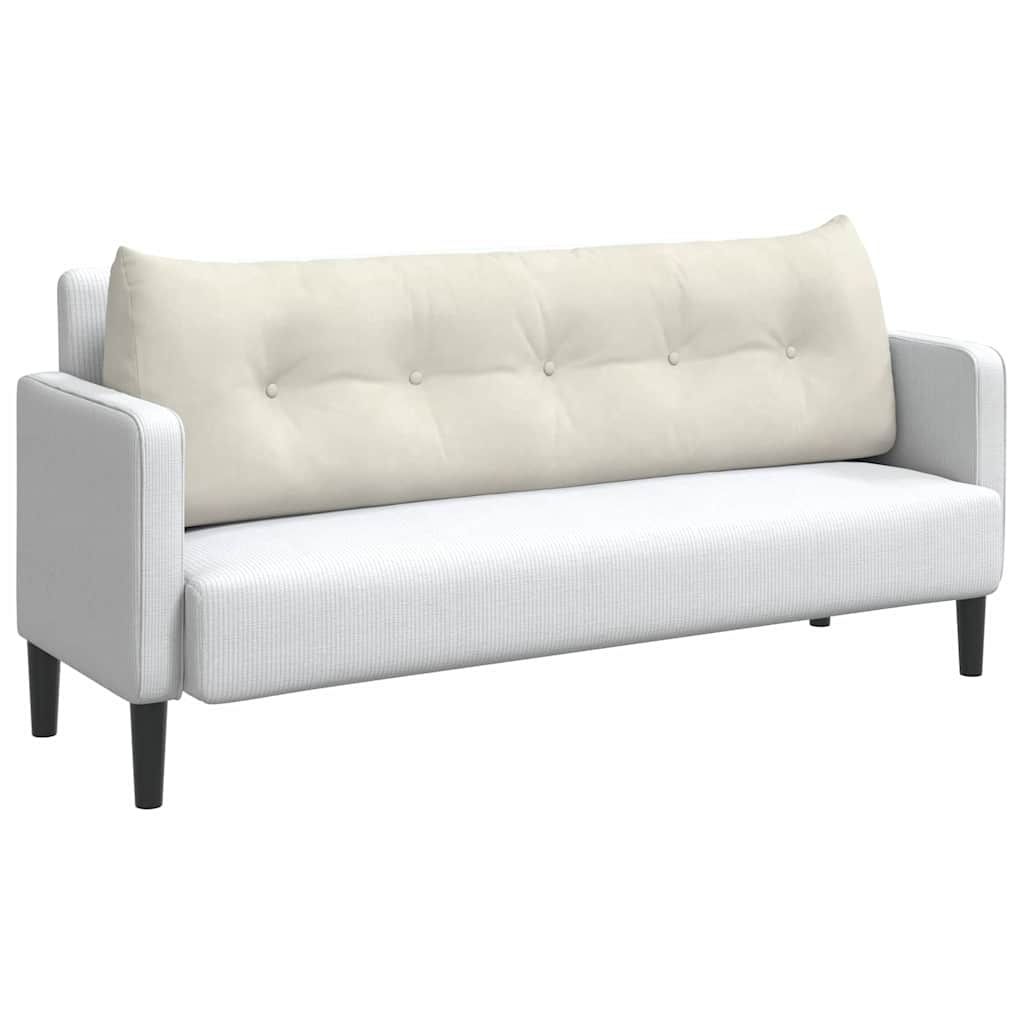 Cuscino per Schiena Crema 160 x 24 x 50 cm Velluto 42014554