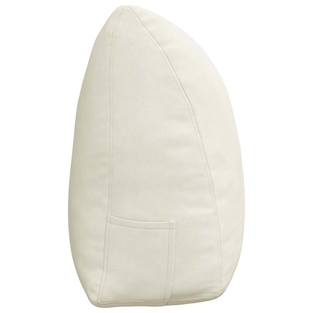 Cuscino per Schiena Crema 160 x 24 x 50 cm Velluto 42014554