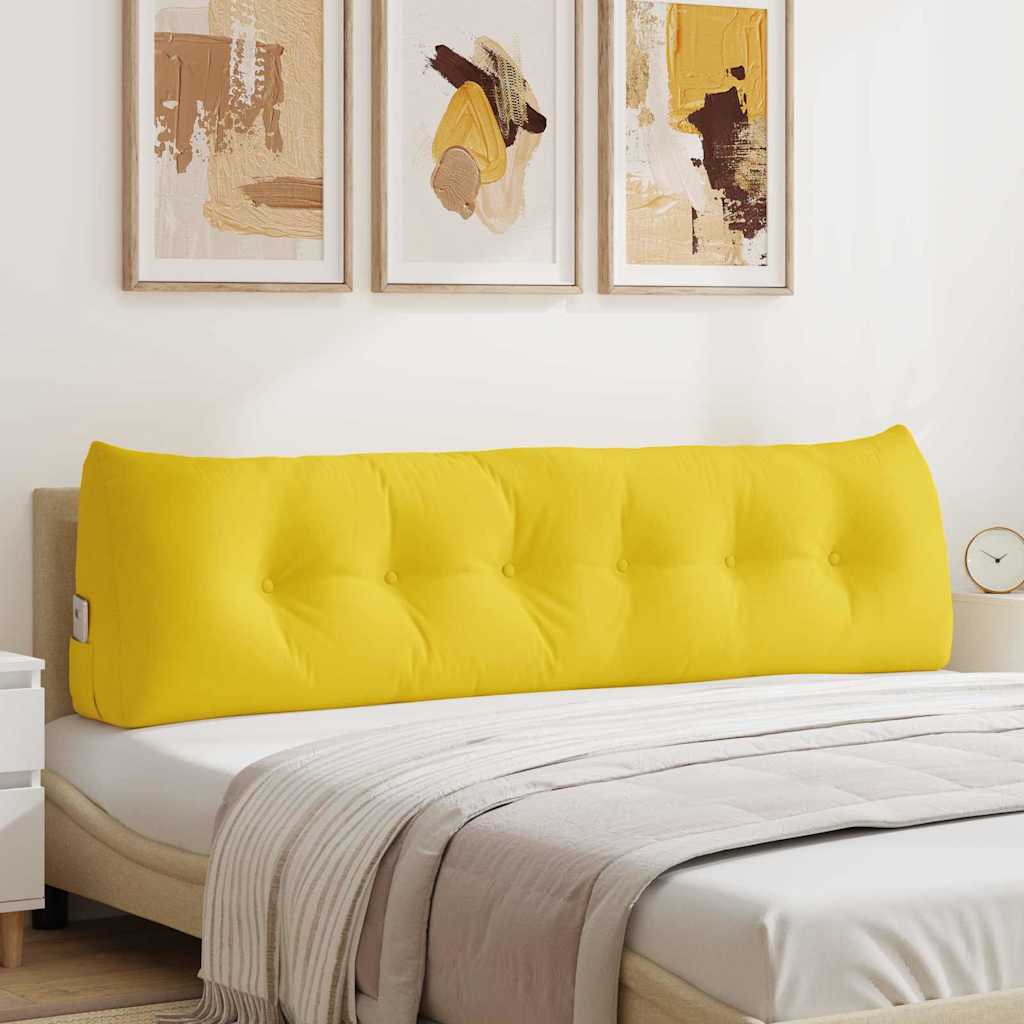 Cuscino per Schiena Giallo Chiaro 180 x 24 x 50 cm Tessuto 42014566