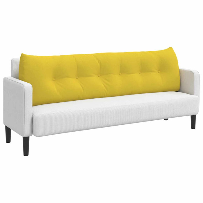 Cuscino per Schiena Giallo Chiaro 180 x 24 x 50 cm Tessuto 42014566