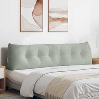 Cuscino per Schiena Grigio chiaro 180 x 24 x 50 cm Velluto 42014574