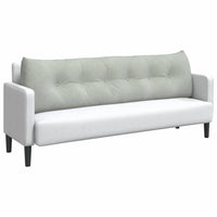 Cuscino per Schiena Grigio chiaro 180 x 24 x 50 cm Velluto 42014574