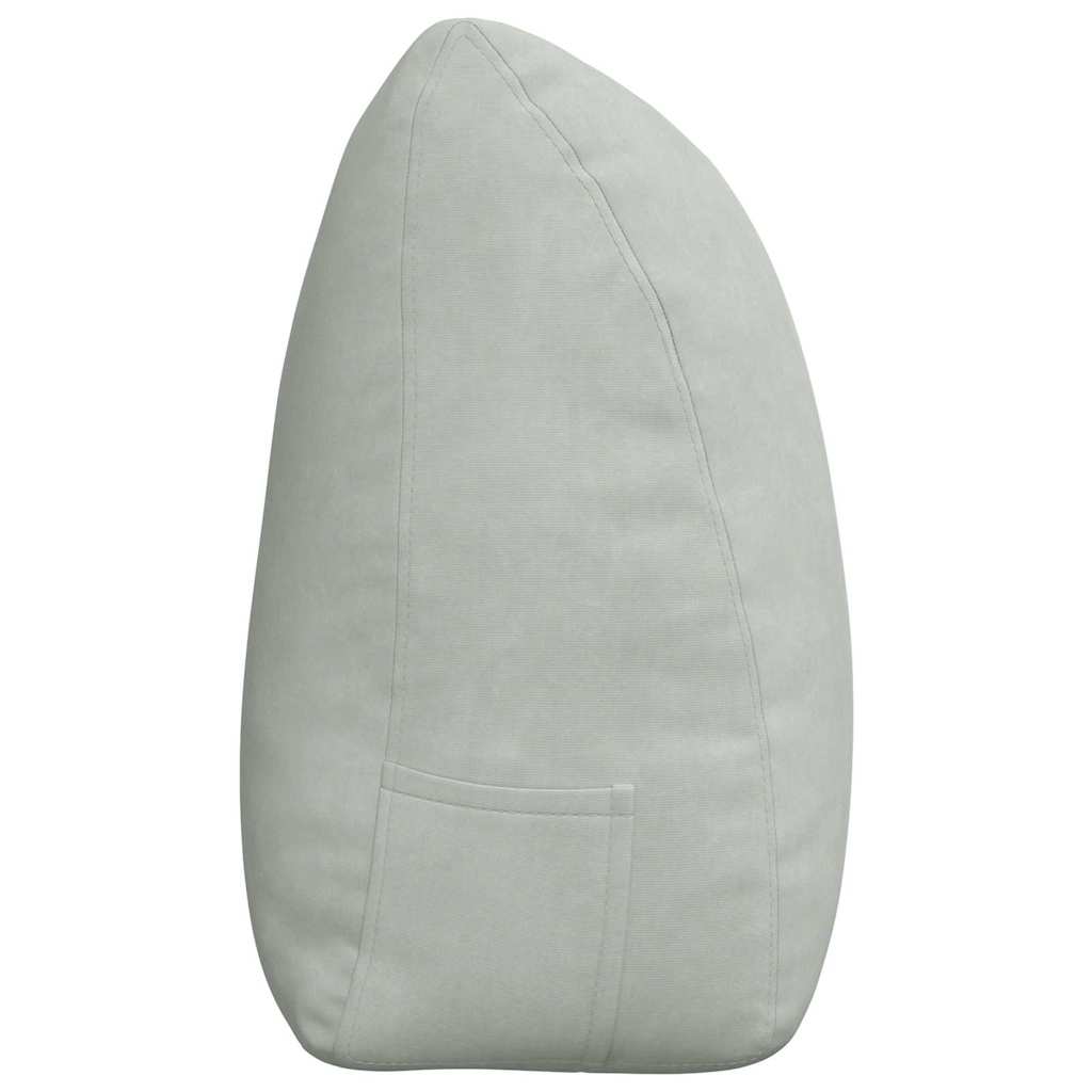 Cuscino per Schiena Grigio chiaro 180 x 24 x 50 cm Velluto 42014574