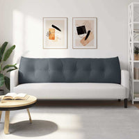 Cuscino per Schiena Grigio scuro 180 x 24 x 50 cm Velluto 42014575