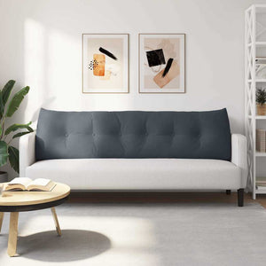 Cuscino per Schiena Grigio scuro 180 x 24 x 50 cm Velluto 42014575